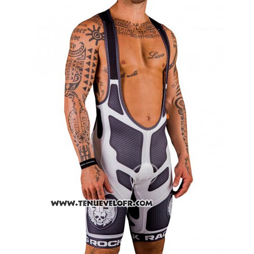 2016 Maillot Ciclismo Rock Racing Argent et Marron Manches Courtes et Cuissard